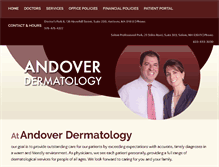Tablet Screenshot of andoverdermatology.com